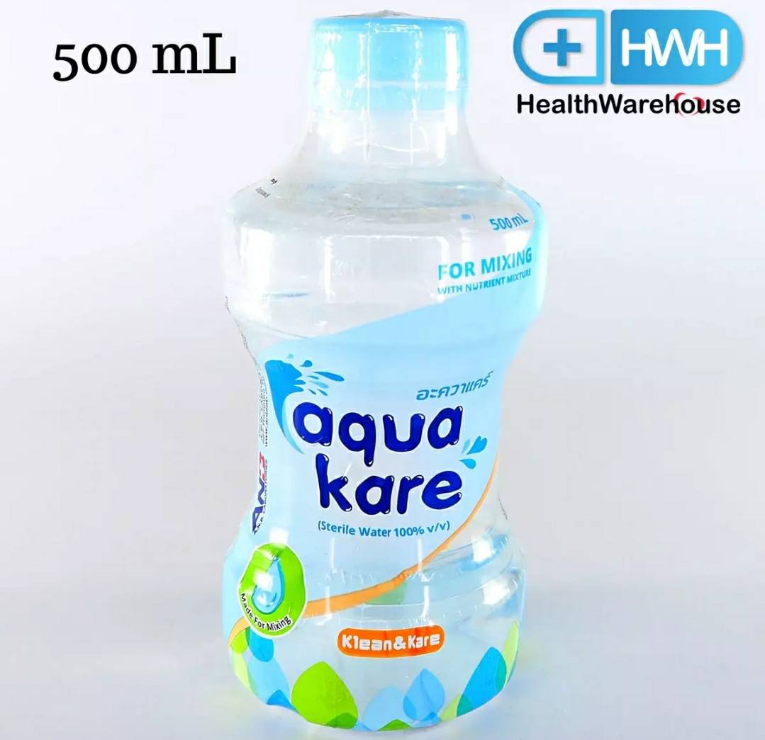 Aqua Kare 500 mL Sterile Water อะควาแคร์ น้ำสเตอไรล์ 100 สะอาด ปราศจาก